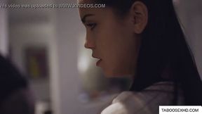 Sexy young brunette babysitter gets fucked by horny employer