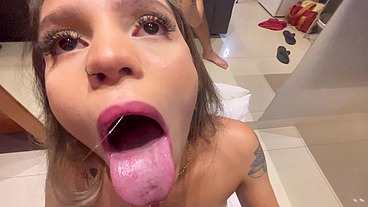 POV; blowjob with anal sex the motel