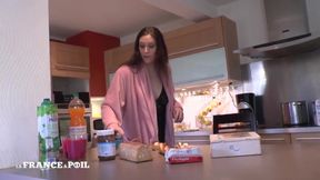 Naughty Brunette with Small Tits Gets Her Tight Asshole Pounded and Creamed by a Technician