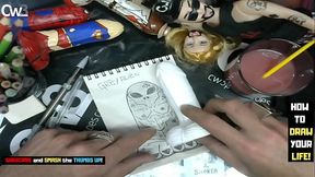 Dildo art business - It'_s time to tracing sketch of the alien grey