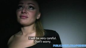 PublicSex Tattooed blonde model take cash for sex