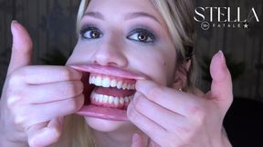 Perfect Natural Teeth Fetish Show All Teeth Including Wisdom Teeth