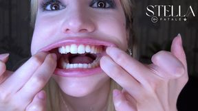 Perfect Natural Teeth Fetish Show All Teeth Including Wisdom Teeth