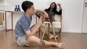 Foot smell. Verbal domination. Real heat. Real sweat - GG Producer - The neighbor and Pedrinho