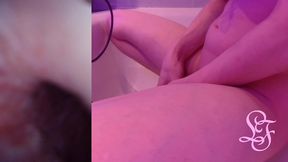 endoscope pov inflated bladder - pissing in the bathub