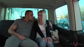 Blonde Stepmom hardly convinced to come with horny stranger who fuck her in van