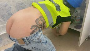 My farting plumberr takes me in the bedroom and farting on my lap''
