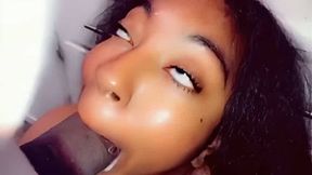 Small Ebony Gets Throat-Fucked by BBC for Slow Dinner