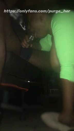 Stunning moment from "BBW Girl Got Her Big Boobs Out While She Stroke The Cum Out Of My Dick."