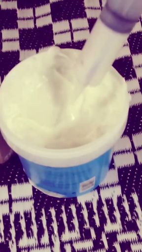 He put whipped cream ENEMA in my ass and I let him fuck me until I release it over him!   Clip 1