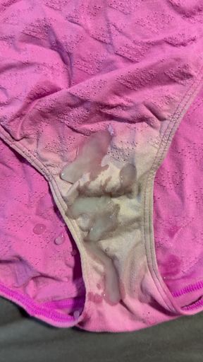 Cum on wife's panties 7