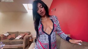 Aaliyah Yasin Takes a White Guy Home and Lets Him Cum Inside Her Pussy