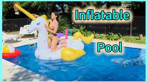 Testing inflatables in the pool