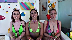 Anal Trio in Action