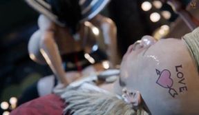 Tifa Negotiates a Wage Increase Over in the Honey Bee Inn