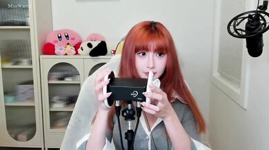 Hot kissing Asian ASMR angel deep ear licking roleplay