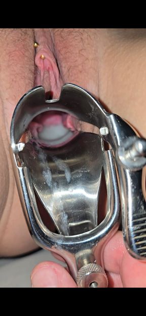 He cranks my pussy open and ejaculates deep into my milf pussy