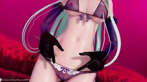 Group of anime girls dance and fuck in MMD R-18