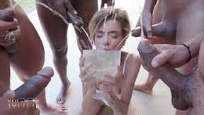 P-Sluts Vol.73 starring Insatiable Brazilian Russah fucks 5 big studs with intense DAP 0% Pussy, Puk3 and Piss drinking