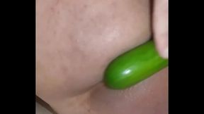Cucumber Anal Fun: Solo Gay Amateur Gets Creative In The Bedroom