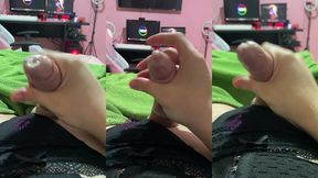 pov trans woman masturbating with a condom - charlotte kayle