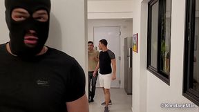 Felipe Runke invades the lovers'_ house and fucks them both tied up and gagged