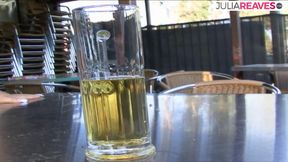 Blonde MILF sucks a monster cock then gets a hard fuck on the bed