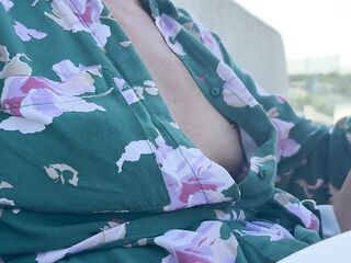 Descretely unbuttoning my shirt and exposing my pierced teats in a public coffee shop