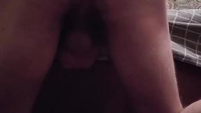 Ass on the bed and masturbation