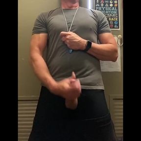 Jockdad87 Unloads His Cum in the Equipment Closet Agaion