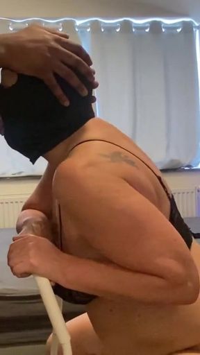 Jaw-dropping moment from &quot;Submissive to big ass training deep throat by a big cock&quot;
