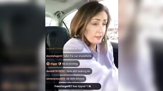 Vulgar Older Lita having fun inside Vehicle