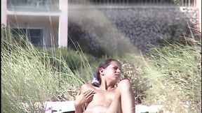 Pervert chaser on beach