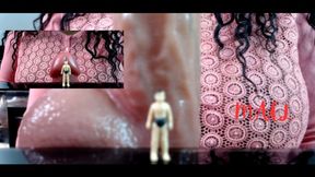 Macro Man Got Cock Comparison - Ebony Unaware Giantess Mael