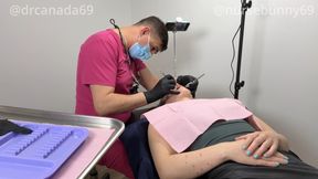Let's See If Nurse Bunny Has Any Cavities Side Angle