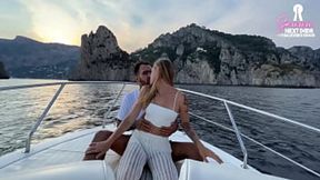 Fucked by the captain during our boat trip to Capri; crew watching