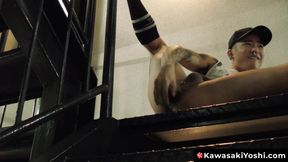 KawasakiYoshi.com - Naughty inked Asian Yoshi Kawasaki stuffs massive dildos in his g