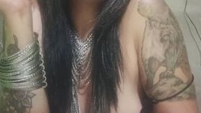 Elegant Topless Smoke Session – Jewelry, Leather & Creamy Finish