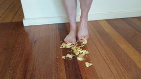 Banana Foot Job, Feet, Toe Sucking Banana in Toes Topless