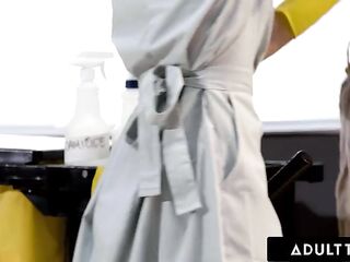 ADULT TIME - Hot Office Maid Kenna James Teases Overworked Married Boss For Sneaky ANAL Affair