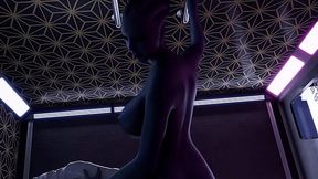 Big Asari dick fucks 3D hentai alien Liara at the gloryhole