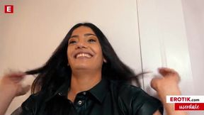 Filthy Latina Penelope Cum gets banged by her fan! (English)