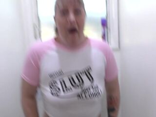 Trashy Kiwi mother I'd like to fuck retrieves and reinserts Ass Plug tail after it falls out during the time that pissing in crap-house