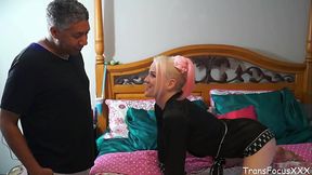 My trans babysitter is a tatted up slut