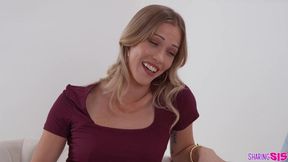 MILF and teen girl enjoy a hot threesome with big and small tits