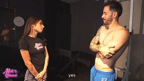 I arrive at my neighbor'_s house unannounced so he can train me and fuck my entire little vagina with his big cock