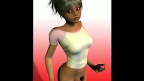 Bottomless dickgirl jerkingoff