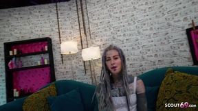 GERMAN SCOUT - Split Tongue Tattoo Star Anuskatzz at Hard Anal Sex Casting