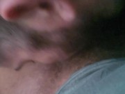 Daddy getting sucked off in truck in public