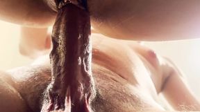 Golden goddess rides cock&#x1F346; deep and takes it rough from behind creampie slam